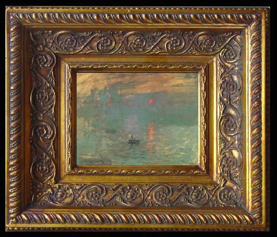framed  Claude Monet Impression Sunrise (mk09), Ta078